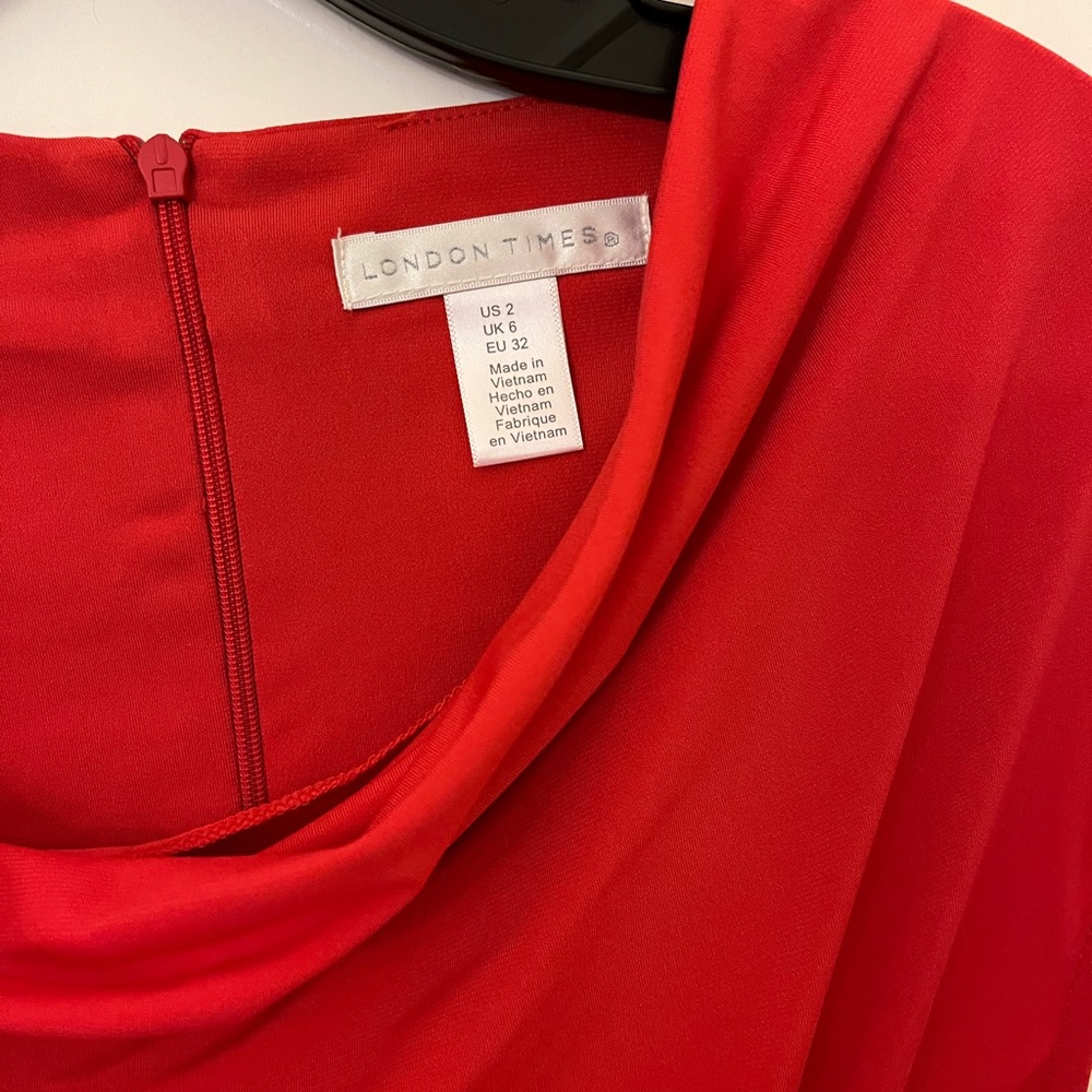 London time red dress
